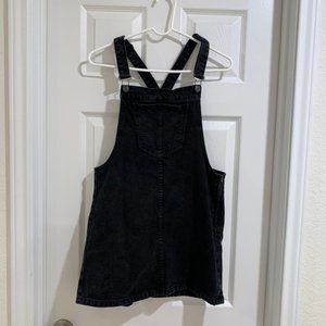 Black Denim Pinafore Dress